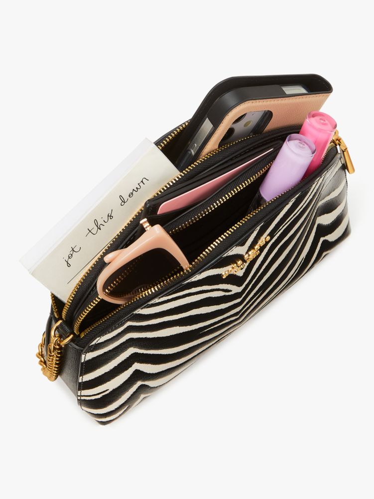 Kate Spade New York Morgan Zebra Print Double Up Crossbody