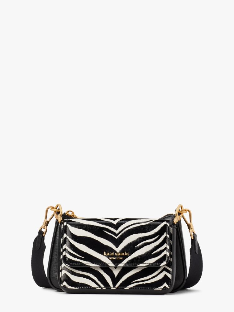 Kate Spade New York Morgan Zebra Print Double Up Crossbody