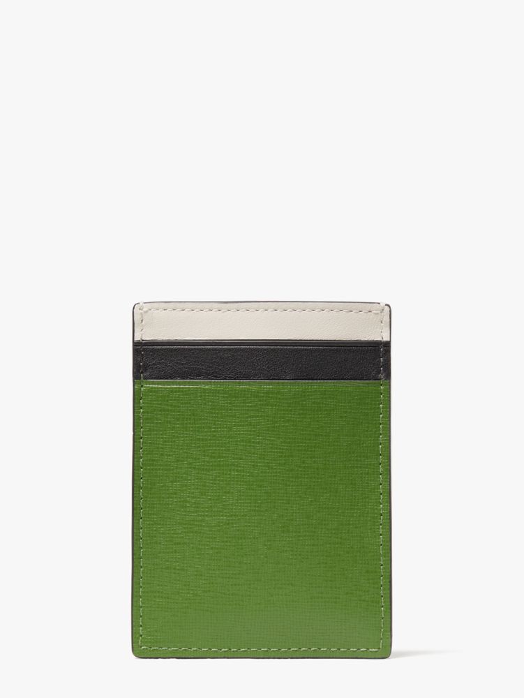 Kate Spade,Ziggy Zebra Embellished Cardholder,Bitter Greens