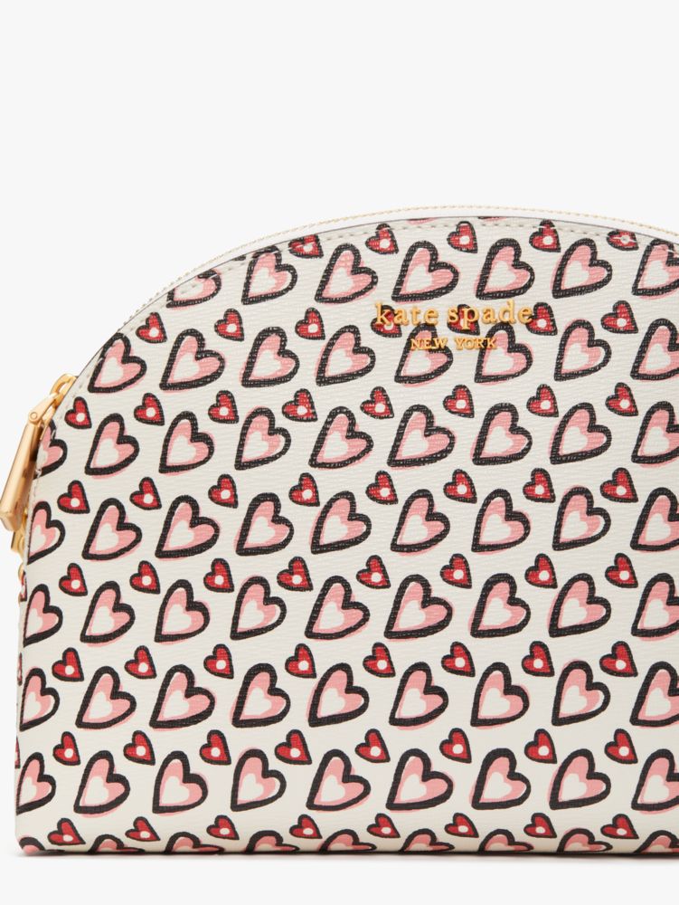 Kate Spade Morgan Fancy Hearts Double-Zip Dome Crossbody