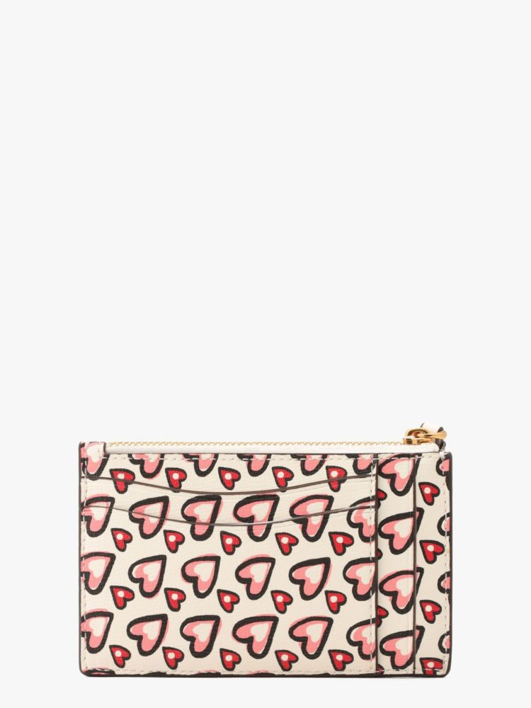 Kate Spade,モーガン ファンシー ハート コイン カード ケース リスレット,財布小物,クリームマルチ