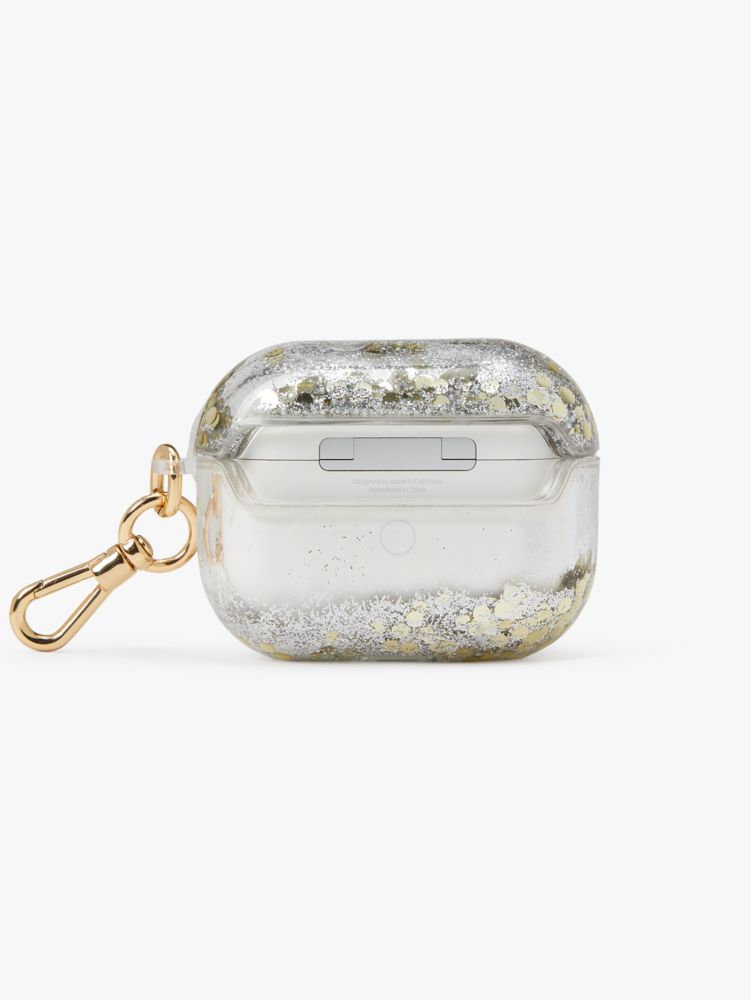 Kate Spade,Pearl & Pavé Liquid Glitter Airpods Pro Case,