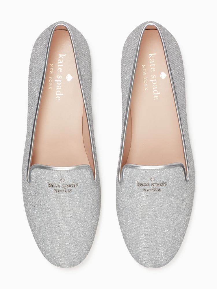 Kate Spade,Claudia Flats,Rubber,Smoking Flat,Logo,Metal,Day Party,Gray