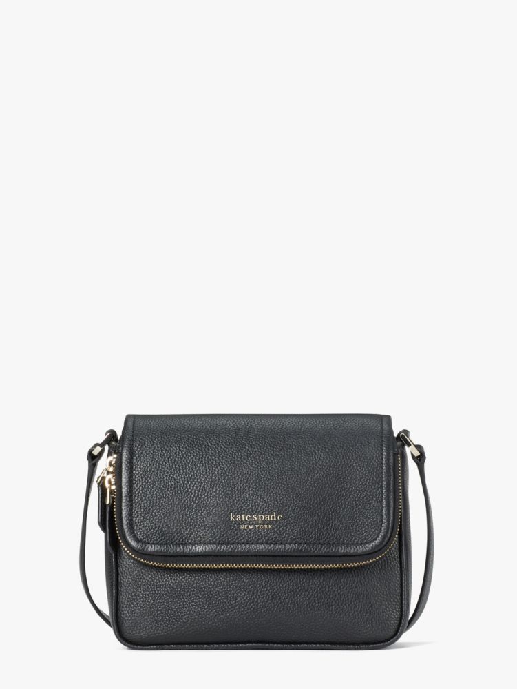 Kate Spade Small Flap Crossbody Black: Handbags