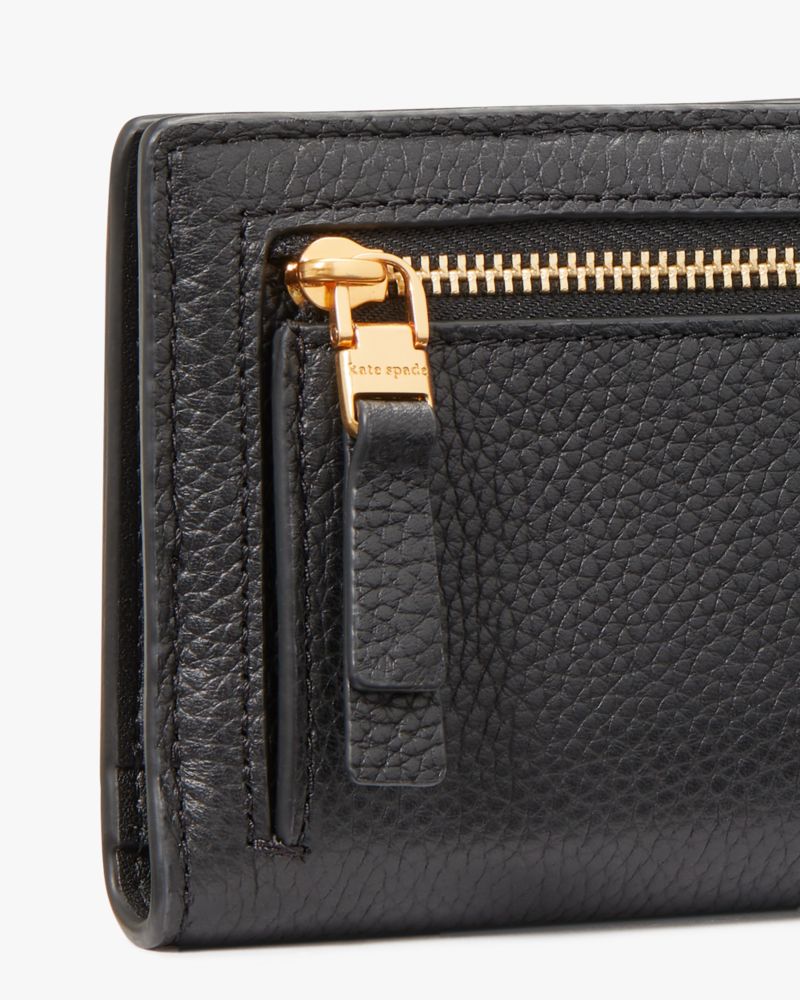 Black Leather Slender Bifold Wallet