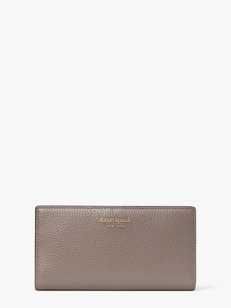 Kate Spade,Veronica Slim Bifold Wallet,Mineral Grey