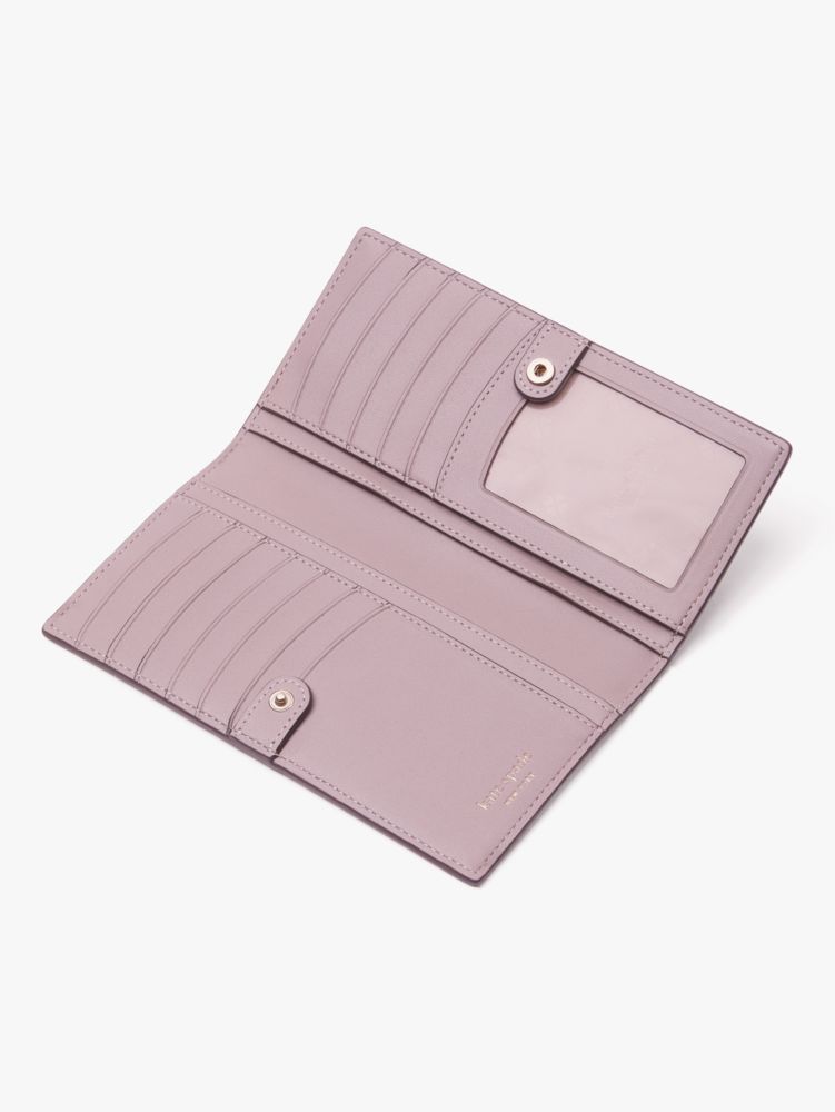 Kate Spade,Veronica Slim Bifold Wallet,Mineral Grey