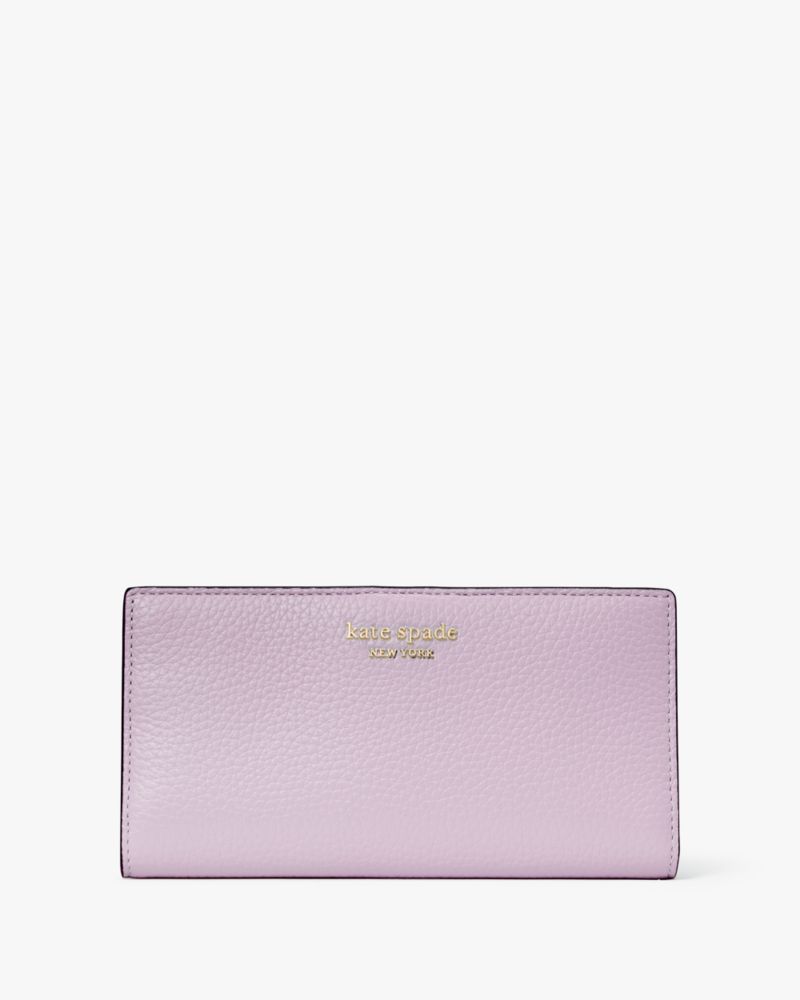 Kate Spade Purple Leather Zip Compact Wallet