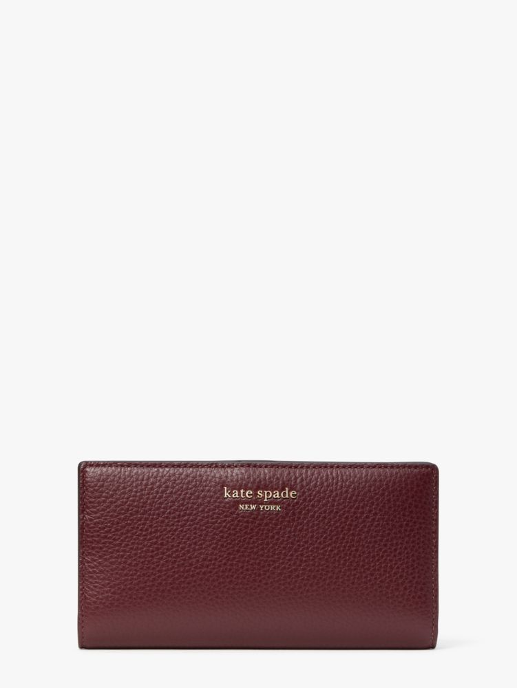 Kate Spade,Veronica Slim Bifold Wallet,Grenache