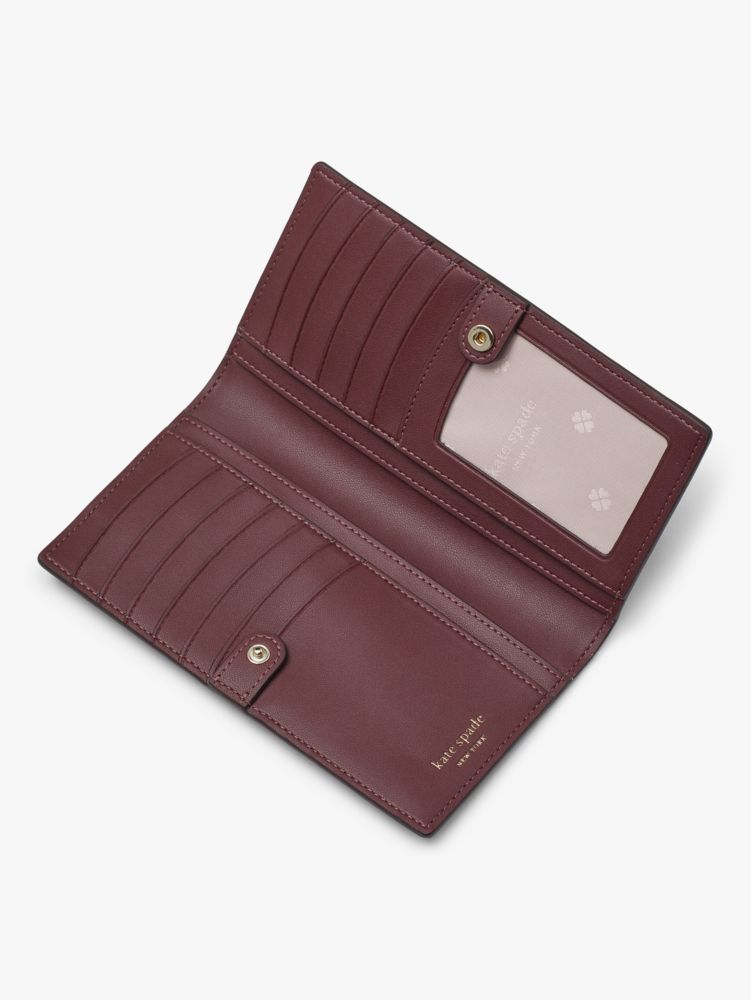 Kate Spade,Veronica Slim Bifold Wallet,Grenache