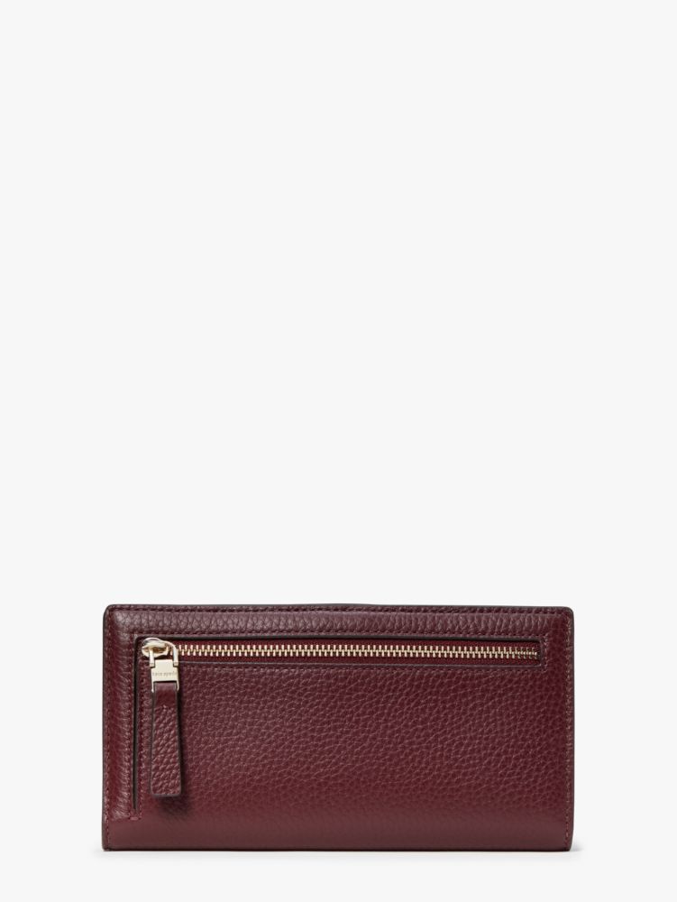 Kate Spade,Veronica Slim Bifold Wallet,Grenache