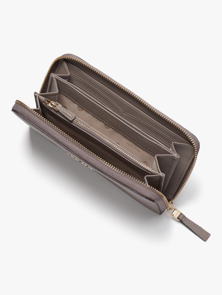 Kate Spade,Veronica Zip-Around Continental Wallet,Mineral Grey