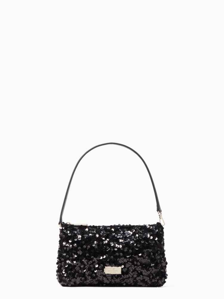 Kate Spade,kiki sequin convertible wristlet,Black