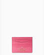 Kate Spade,staci small slim card holder,75%,Festive Pink