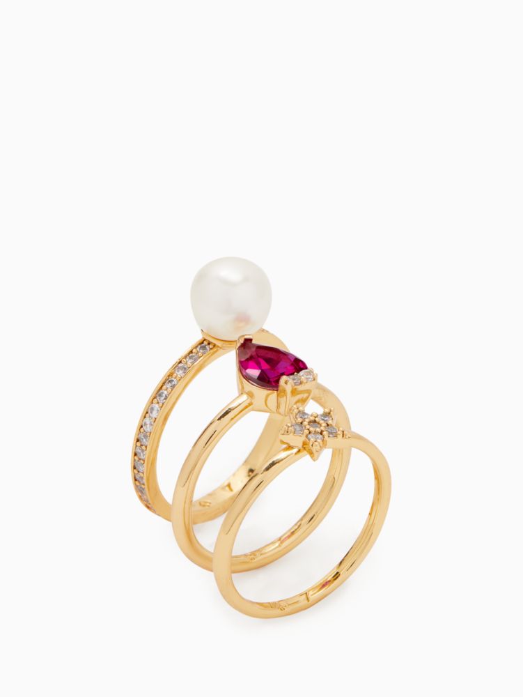 Kate Spade,light up the room stackable holiday ring set,50%,