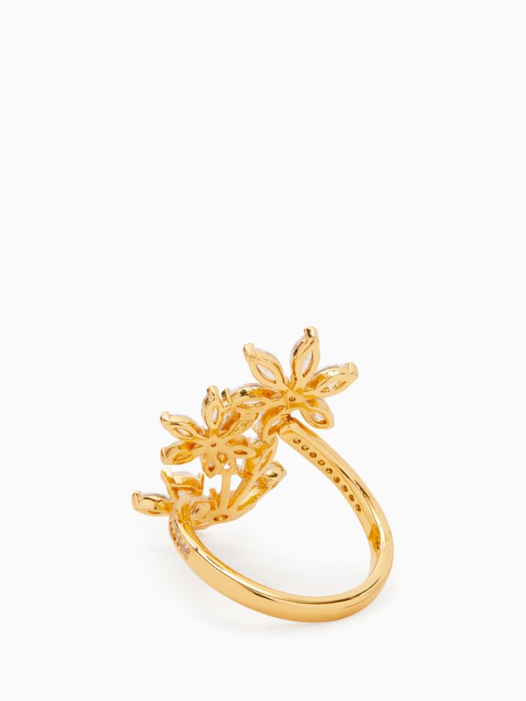 Kate Spade,snow day snowflake ring,50%,Clear/Gold