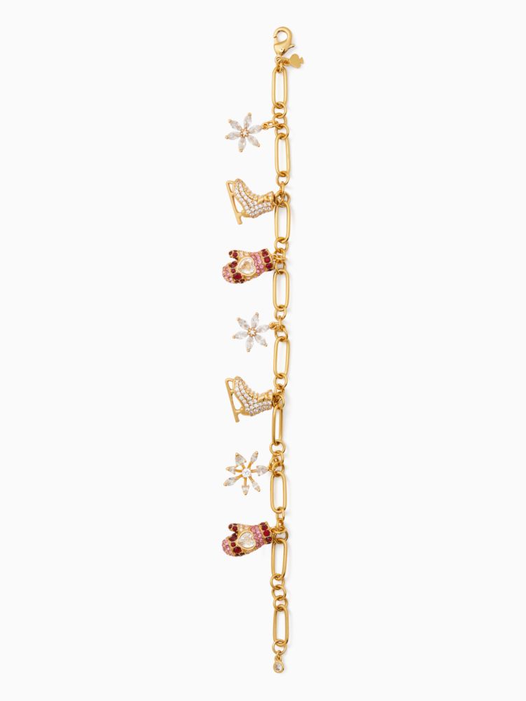 Kate Spade,snowflake charm bracelet,
