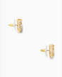 Kate Spade,snow day ice skate stud earrings,50%,Clear/Gold