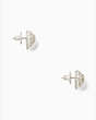 Kate Spade,something sparkly heart clay pave studs,40%,Clear/Silver