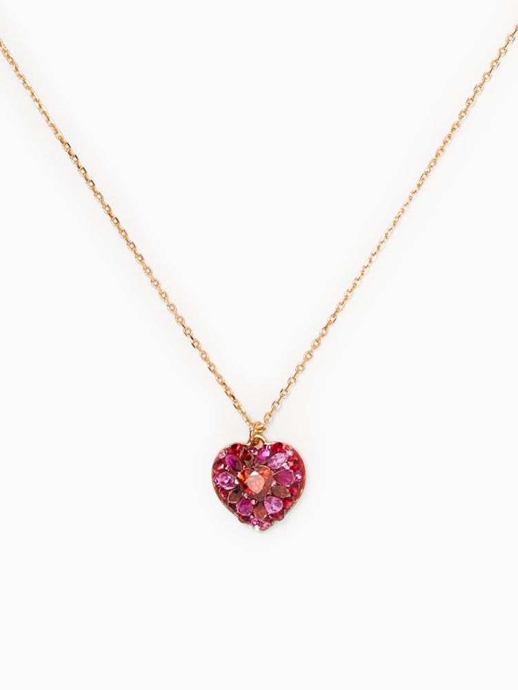Something Sparkly Heart Clay Pave Pendant | Kate Spade Outlet