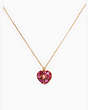 Kate Spade,something sparkly heart clay pave pendant,50%,Red Multi