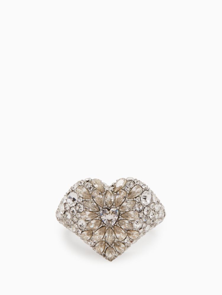 Kate Spade,something sparkly heart clay pave ring,60%,