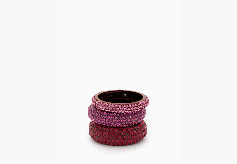Kate Spade,candy drops pave ring set,60%,Red Multi