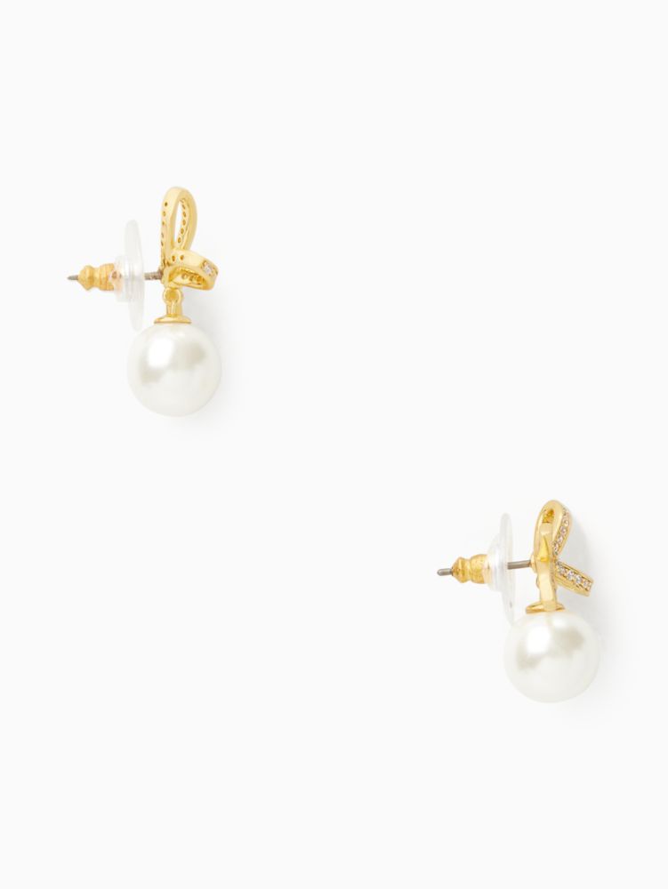 Kate Spade,all tied up pearl drop earrings,