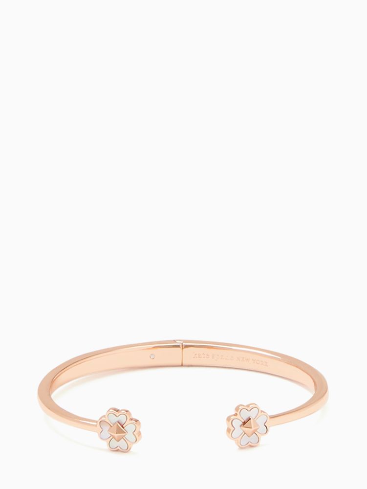 Kate Spade,spades & studs hinged cuff,Cream Multi/Rose Gold