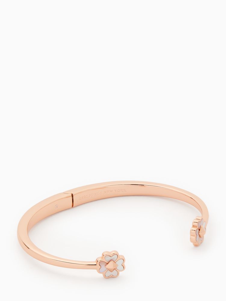 Kate Spade,spades & studs hinged cuff,Cream Multi/Rose Gold