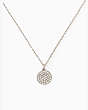 Kate Spade,shine on pave pendant necklace,Clear/Silver