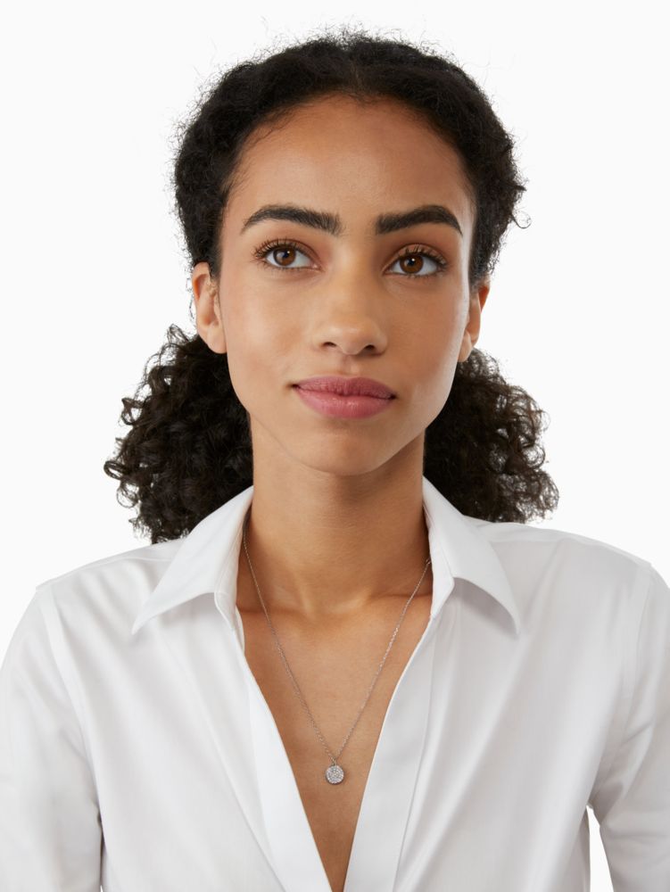 Kate Spade,Shine On Pave Pendant Necklace,