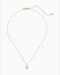 Kate Spade,shine on pave pendant necklace,Clear/Rose Gold