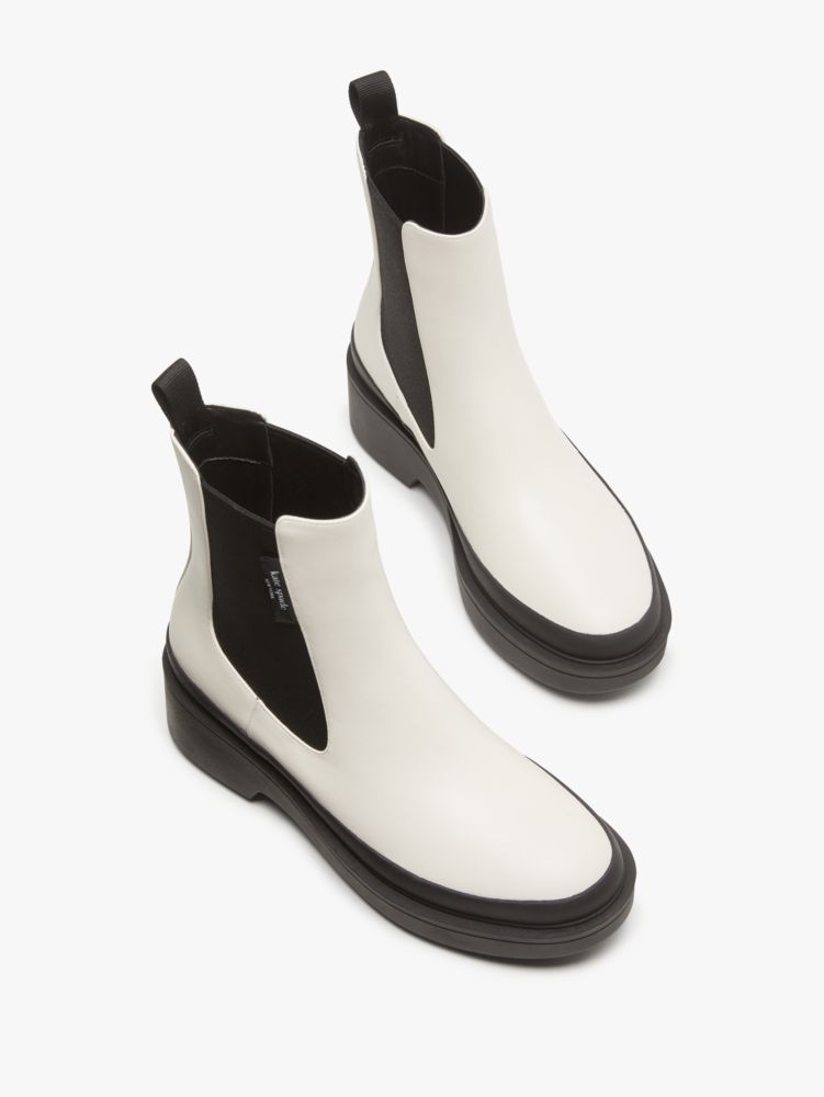 Kate Spade,Winnie Booties,Casual,Parchment/Black