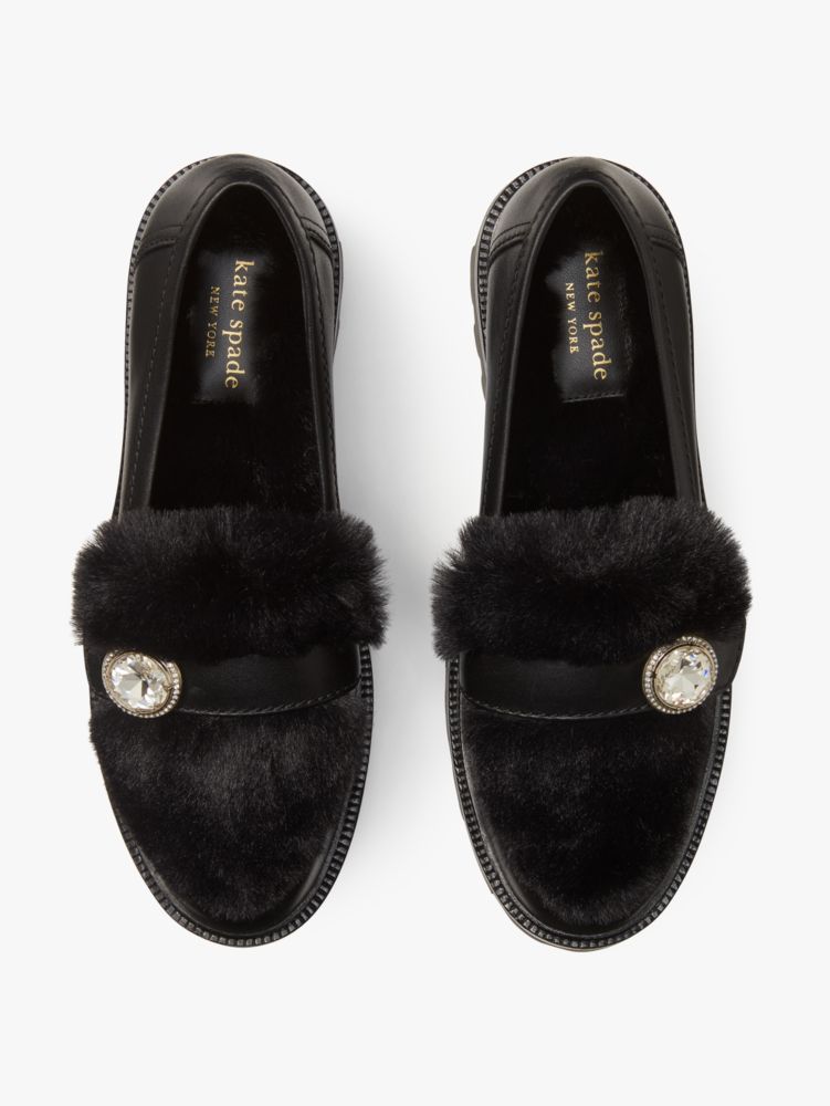 Kate Spade,Posh Winter Loafers,Casual,Black