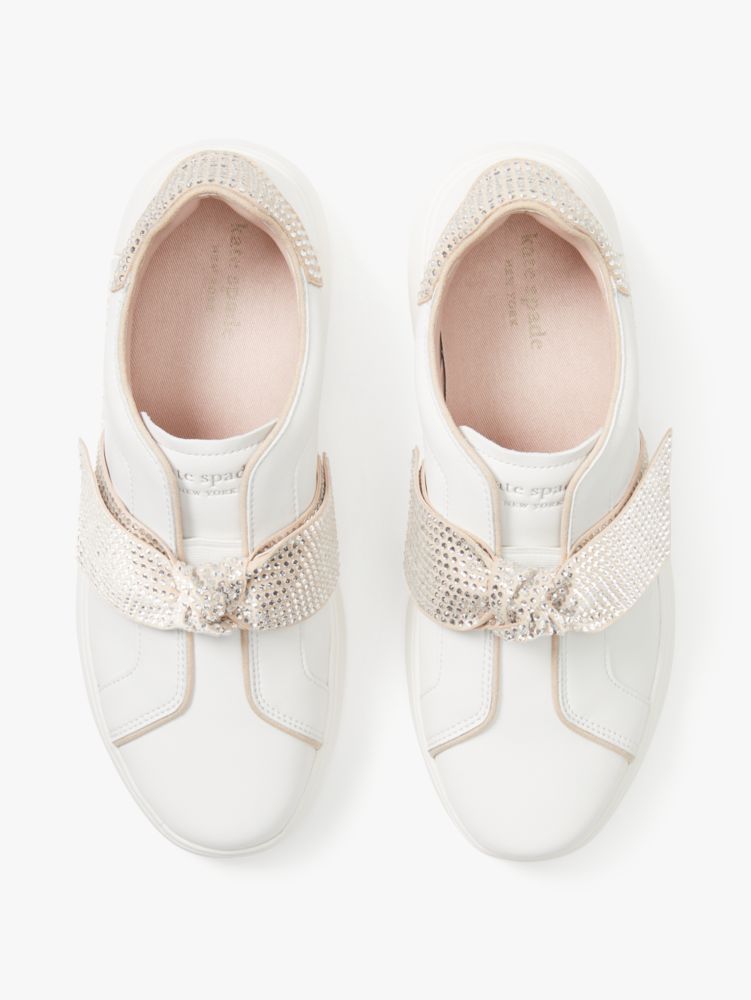 Kate Spade,Lexi Pavé Sneakers,Glitter,Casual,Optic White / Hay