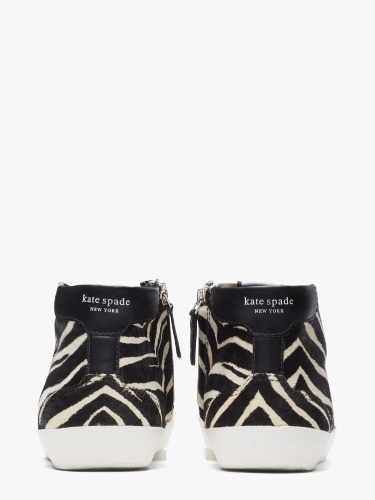 Kate Spade,エース ハイ トップ スニーカー,シューズ,ゼブラブラック／クリーム