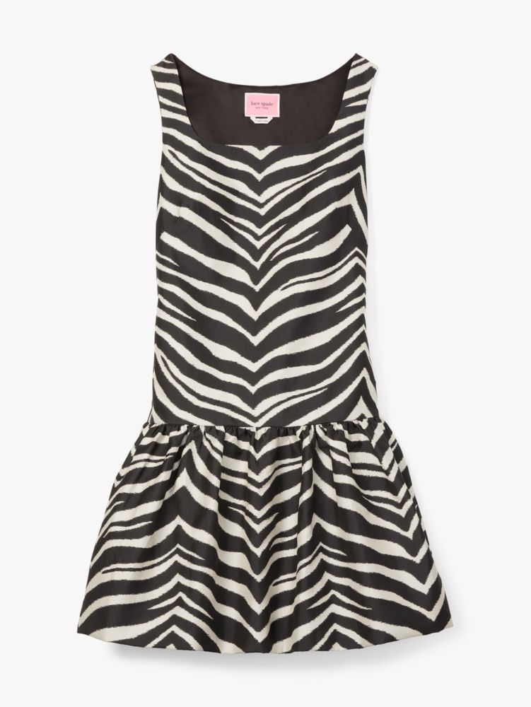 Kate Spade,Bold Zebra Taffeta Shift Dress,Multi Color