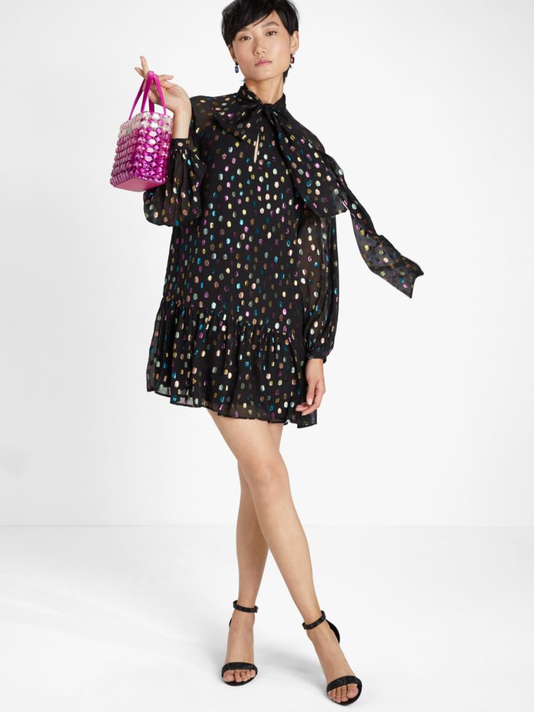 Kate spade black polka best sale dot dress