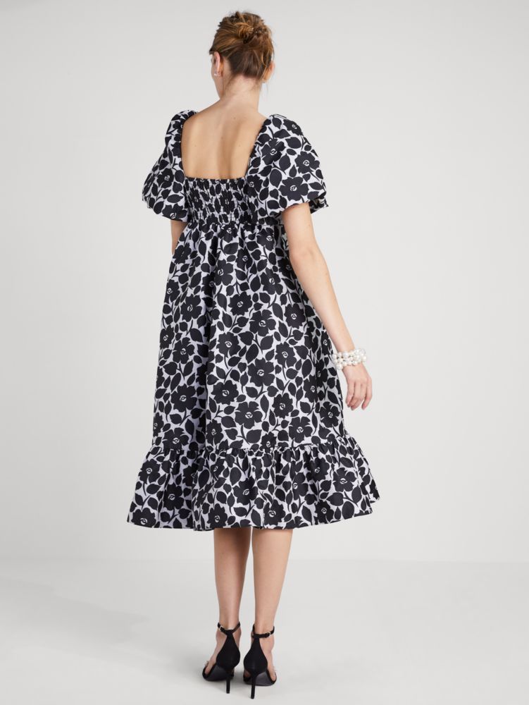 Kate Spade,Rosy Garden Taffeta Midi Dress,
