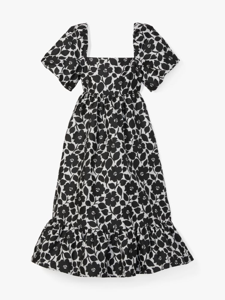 Kate Spade,Rosy Garden Taffeta Midi Dress,