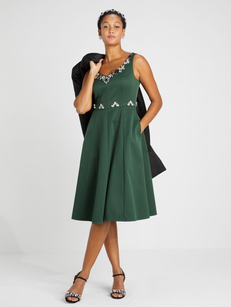 Kate Spade,Embellished Faille Grace Dress,Glitter,Cocktail,Torrey Pine