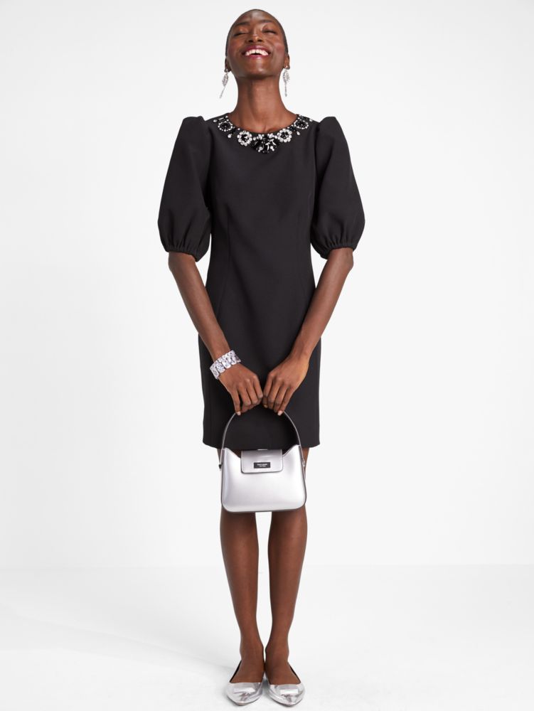 Kate Spade,Embellished Double Crepe Dress,Cocktail,