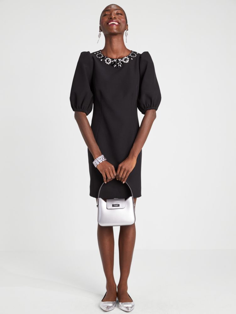 Embellished Double Crepe Dress Kate Spade New York