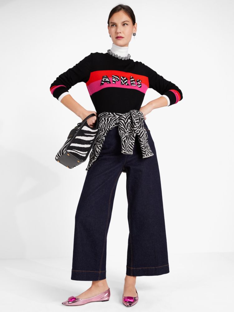 Kate Spade,Racing Stripes Aprés Sweater,