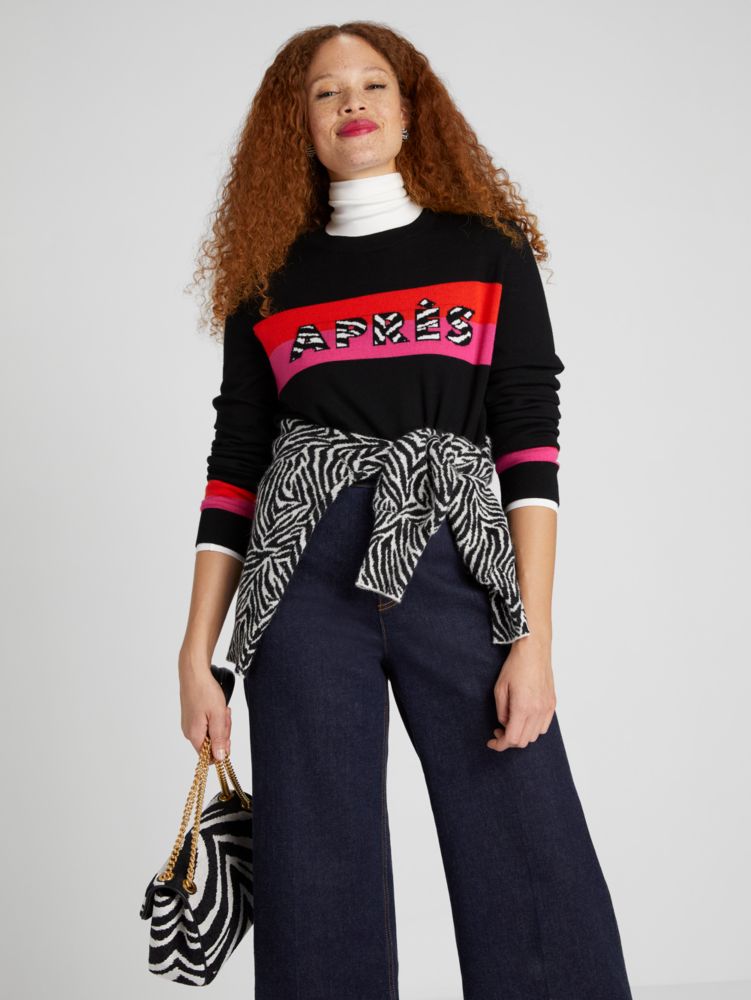 Kate Spade,Racing Stripes Aprés Sweater,
