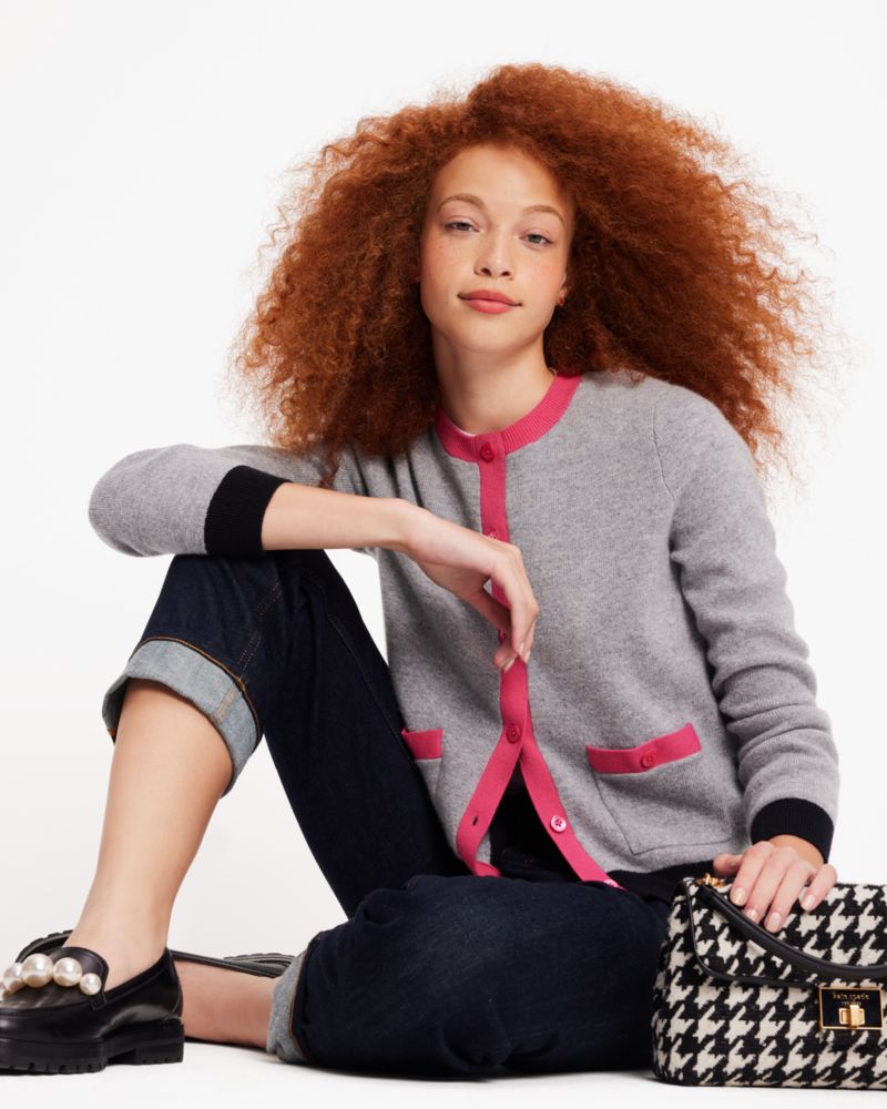 Cashmere Crewneck Cardigan | Kate Spade New York