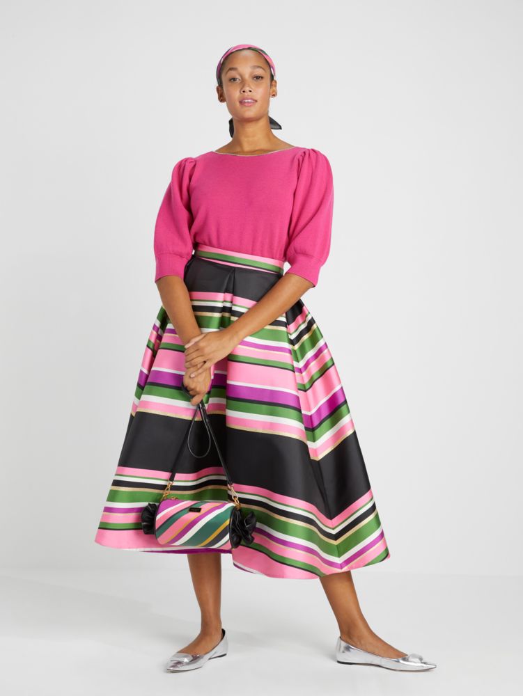 Kate Spade,Rhinestone Edged Boat-neck Sweater,