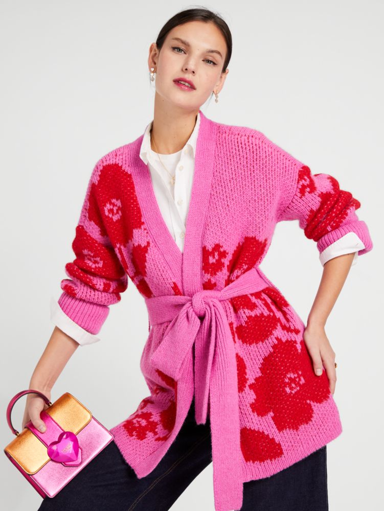 Rose Garden Intarsia Cardigan | Kate Spade New York