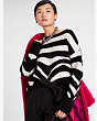 Kate Spade,Bold Zebra Sweater,Black